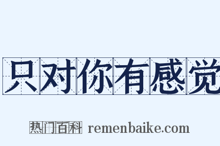 只对你有感觉是什么意思的图片